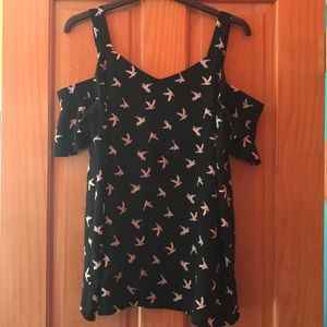 Monteau black off the shoulder blouse